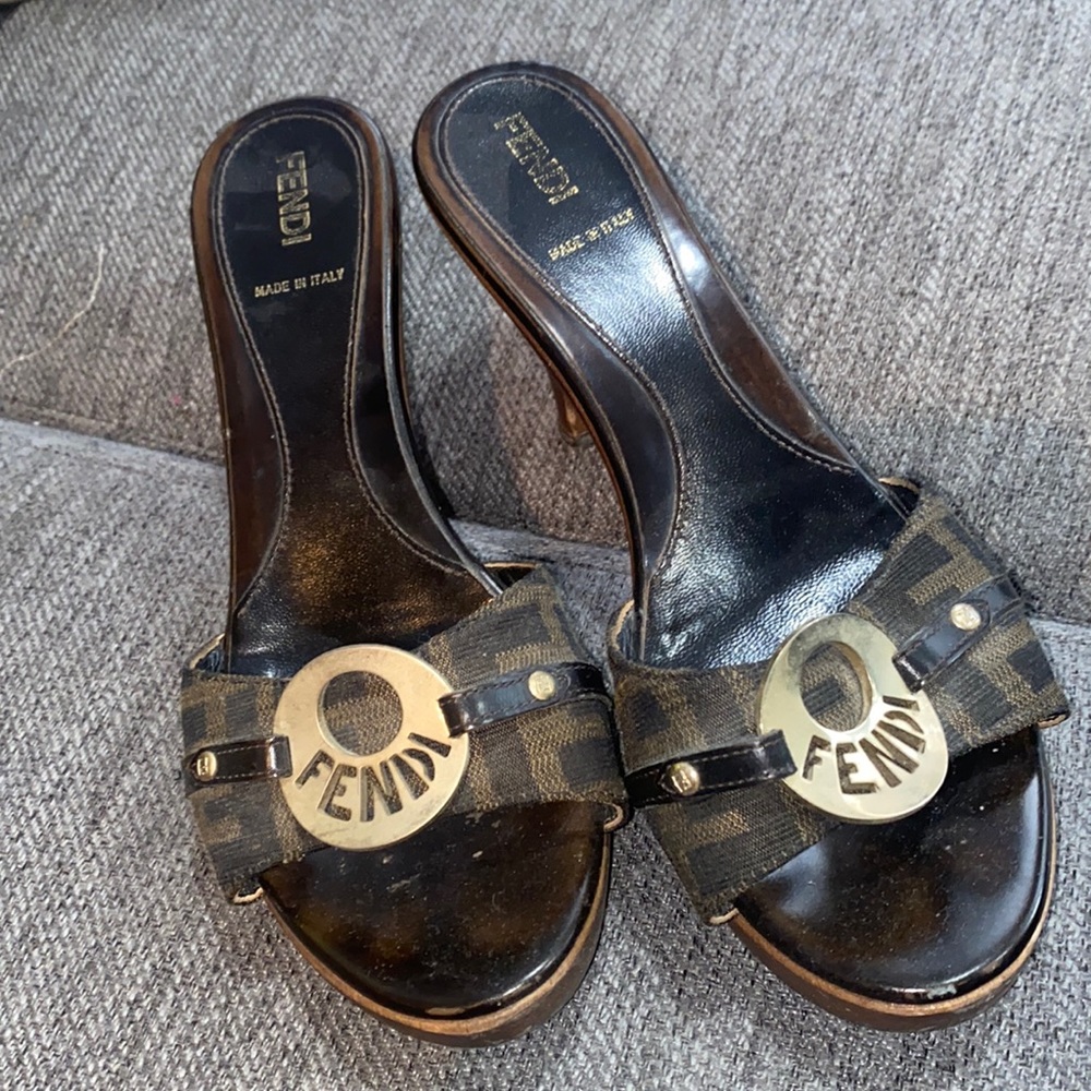 Fendi Slides with Heels